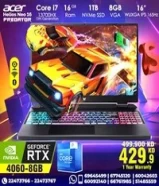 acer Predator Helios Neo 16 Core i7 13th Gen RTX4060 8GB VGA 16GB Ram 1TB SSD 16"WUXGA