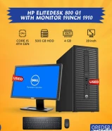 DESKTOP HP ELITEDESK 800 G1 WITH DELL 1910 19