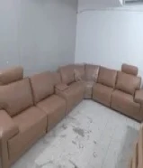 sofa leather good condition for seal كنب جديد صوفا جلد