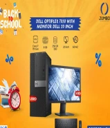 USED DESKTOP DELL OPTIPLEX 7050 WITH USED MONITOR DELL 20"INCH
