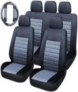 14 pc seat cover with steering cover --14 قطعة غطاء مقعد مع غطاء التوجيه