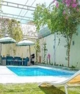 استراحه قرين هاوس VIP للاجار اليومي في كبد جاخور في جبد حديث في مسبح وحديقه رائعه وجلسات على المسبح