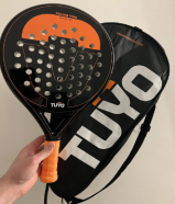 Orange Tyro padel racket with Racket cover