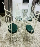 Glass Dining Table with 4 Chairs – Excellent Condition