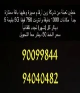 خطين تعبئة من زين ارقام وباقة مميزة