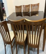 طاولة سفرة زجاج (6) كراسي