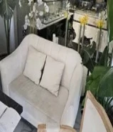 قنفات مع طاولات داخليه و خارجيه مع كراسي
