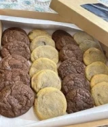 الأمينة كوكيز، اللحظات السعيدة براونيز كوكيز بالشيكولاتة البلجيكية 400 فلس الكوكيز الزبدة البنية300