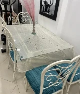 طاولة طعام جام مع كراسي 5 حديد