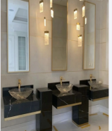 Marble guest sinks and reception for communication