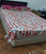 Single Bed Cot with Mattress and head rest