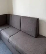 our Loanكنبه غرفة جلوس حرف L لون رصاصي 3 قطع