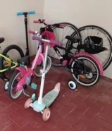 combo kids bicycle and 2 road bike tires